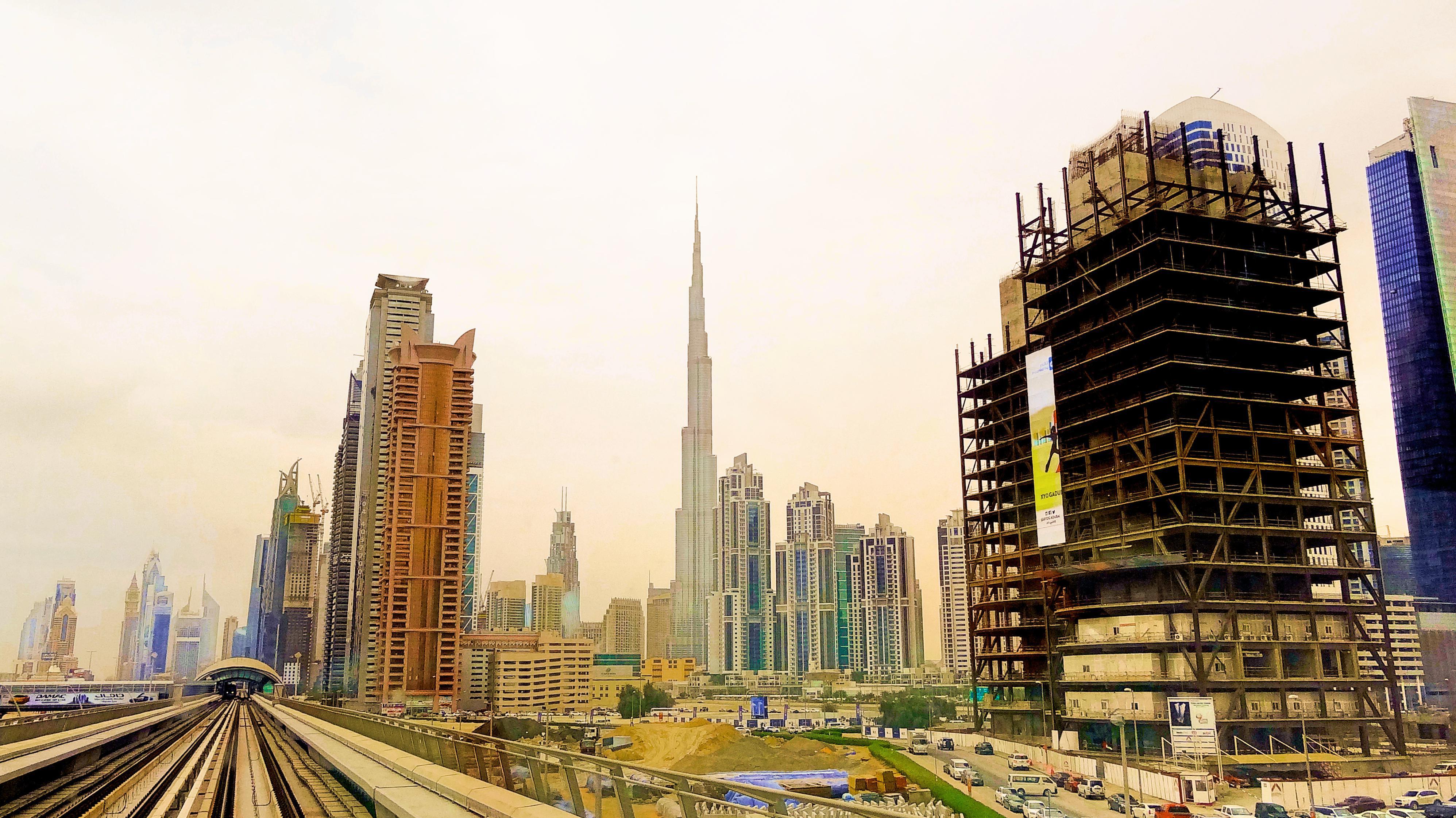 Burj Khalifa the view from metro
