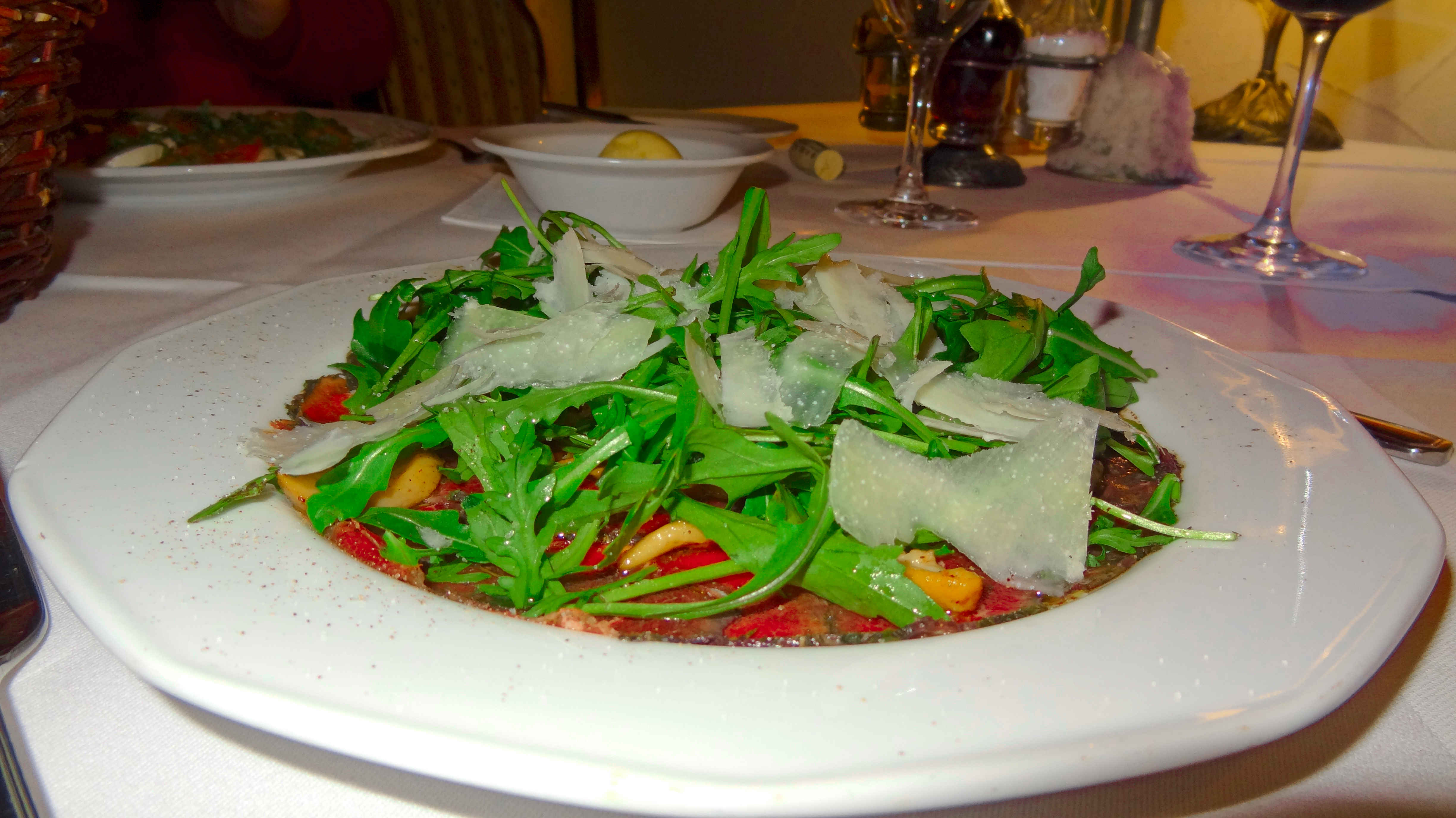 restauracja włoska we wrocławiu kolacja we włoskim stylu angellovesdreams polędwica carpaccio z jelenia